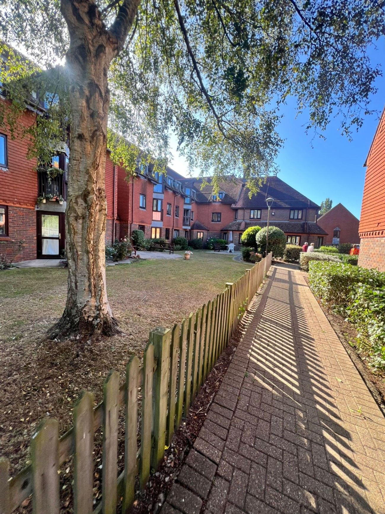 Communal courtyard grounds care