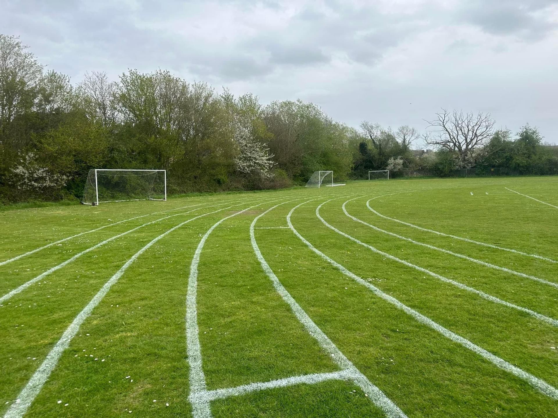 Sports day track marking