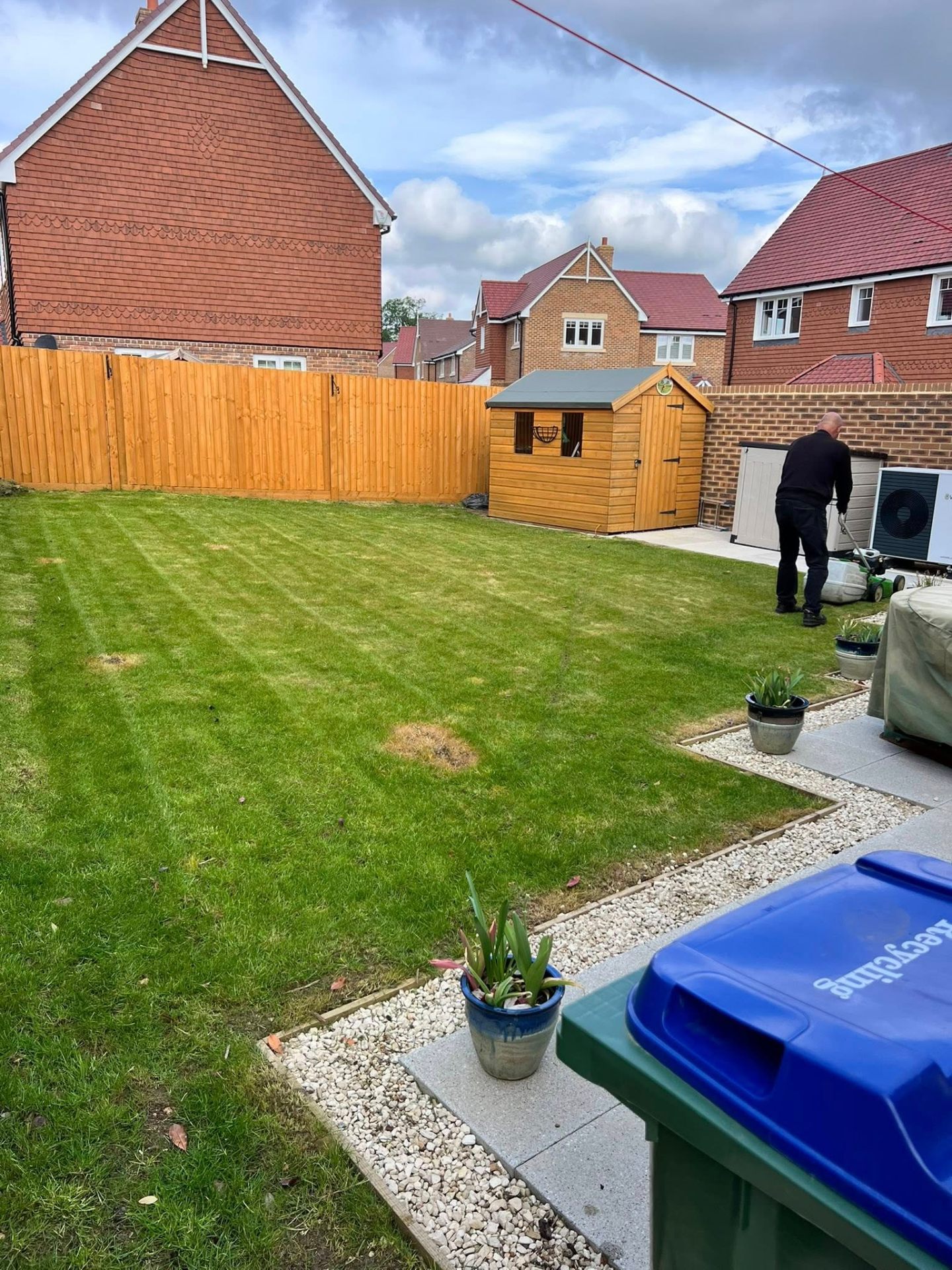 New-build garden lawn care